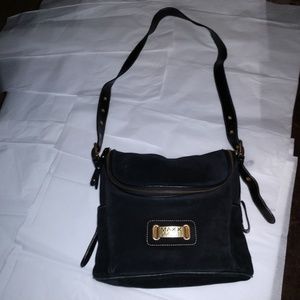 MAXX NY BLACK SUEDE SHOULDER BAG